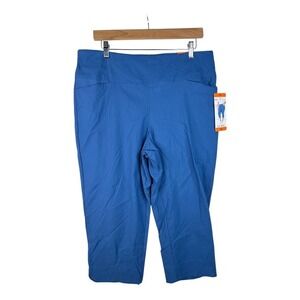 New S.C. &‎ Co. 360 Tummy Control Cropped Pants size 16 Blue
